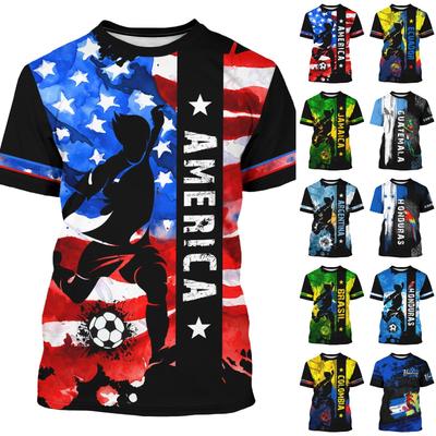Unisex Retro Soccer Fan Jersey Honduras Design Lightweight Breathable Fabric Short Sleeve Streetwear T-Shirt for Sports and Casual Wear