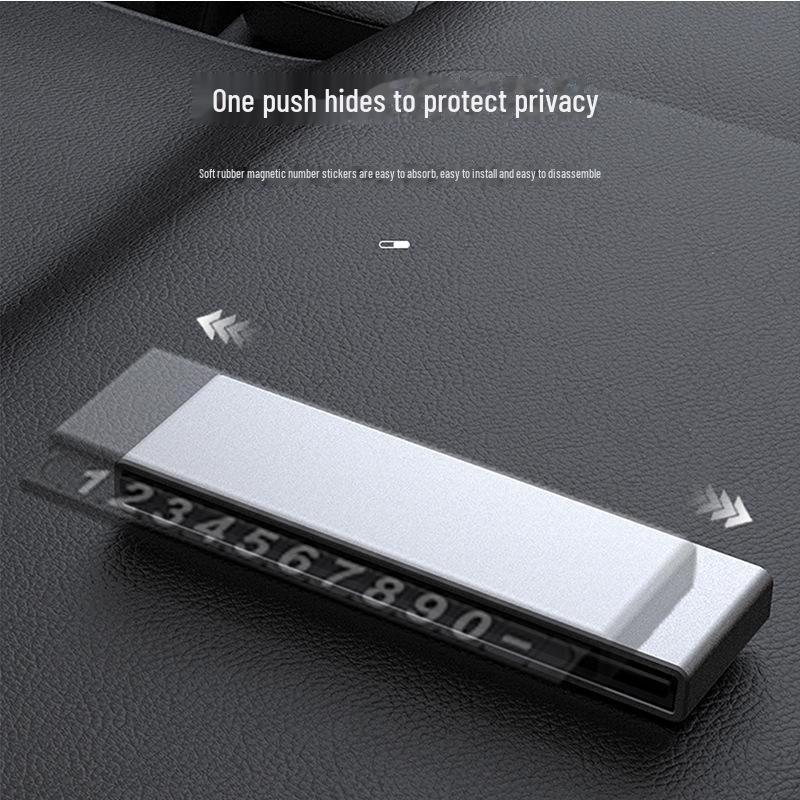 Car Contact Info Sign: Customizable Metal Plate for Temporary Parking and Phone Number Display