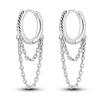 925 Sterling Silver Love Feather Moon Star Heart Earrings Fit Original Charms Hoop for Women Girls Stud Earring Jewelry Gifts