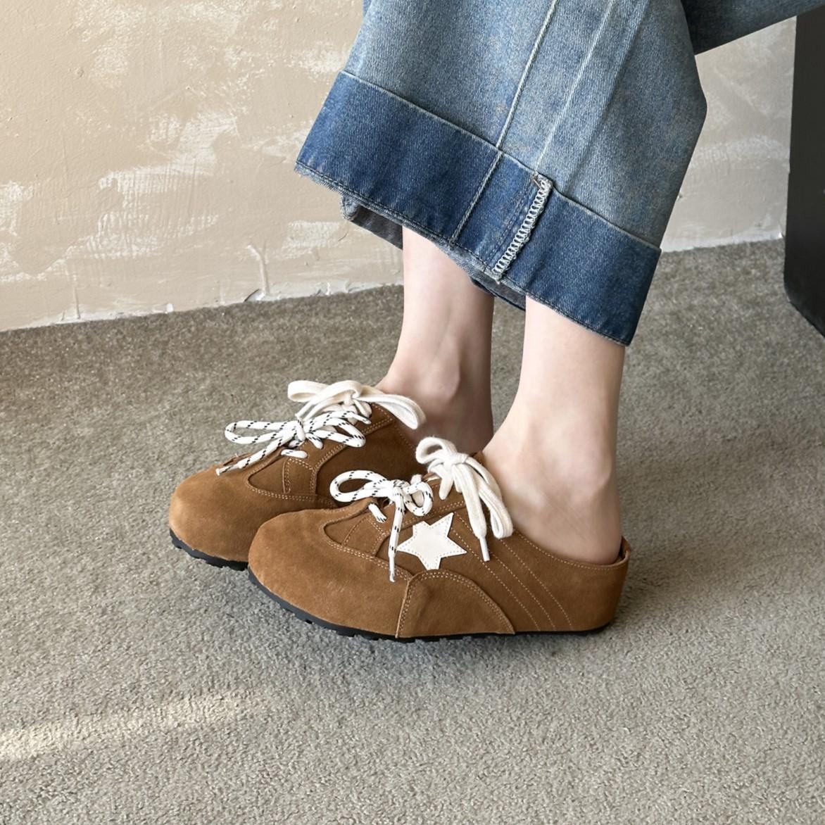 

Temperament Versatile Spring Fashion Bag Head Half Slippers Women S Shoes Skirt Slippers Thick-Soled Maroon 40