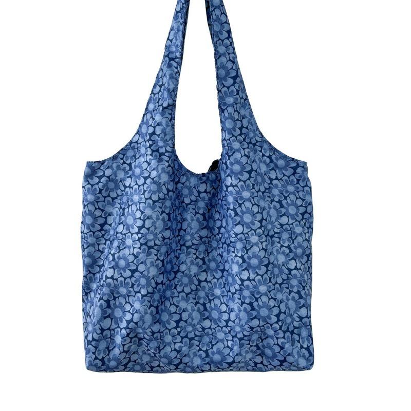 Large Capacity Shoulder Bag Women's Casual Printed Nylon Tote Bag Lazy Wind Spring and Summer New Shopping Commuter Bag