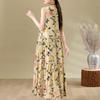 Elegant Woman Summer Dress Casual Loose Plus Size Sleeveless Long Dresses Female Clothing