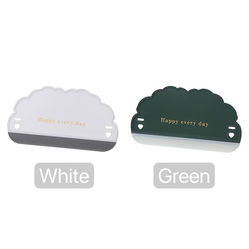 

2pcs Cloud Silicone Squeegees - Soft, Non-Scratch Bathroom & Kitchen Cleaning Tools with Space-Saving Design, Easy-Hang Holes,