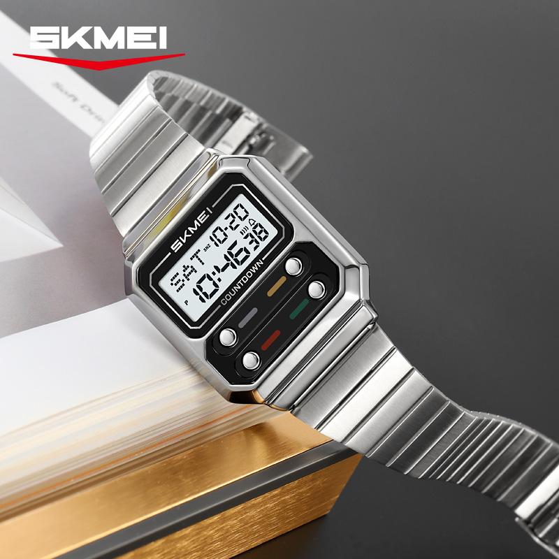 SKMEI 2448 Luxury Sport Multifunctional Digital Electronic Watch For Women Men Business Wristwatch Zegarek Męski Clock Gifts