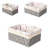 Storage /Wicker Basket Set For Kitchen, Bathroom, Bedroom, 3 . / Basket In