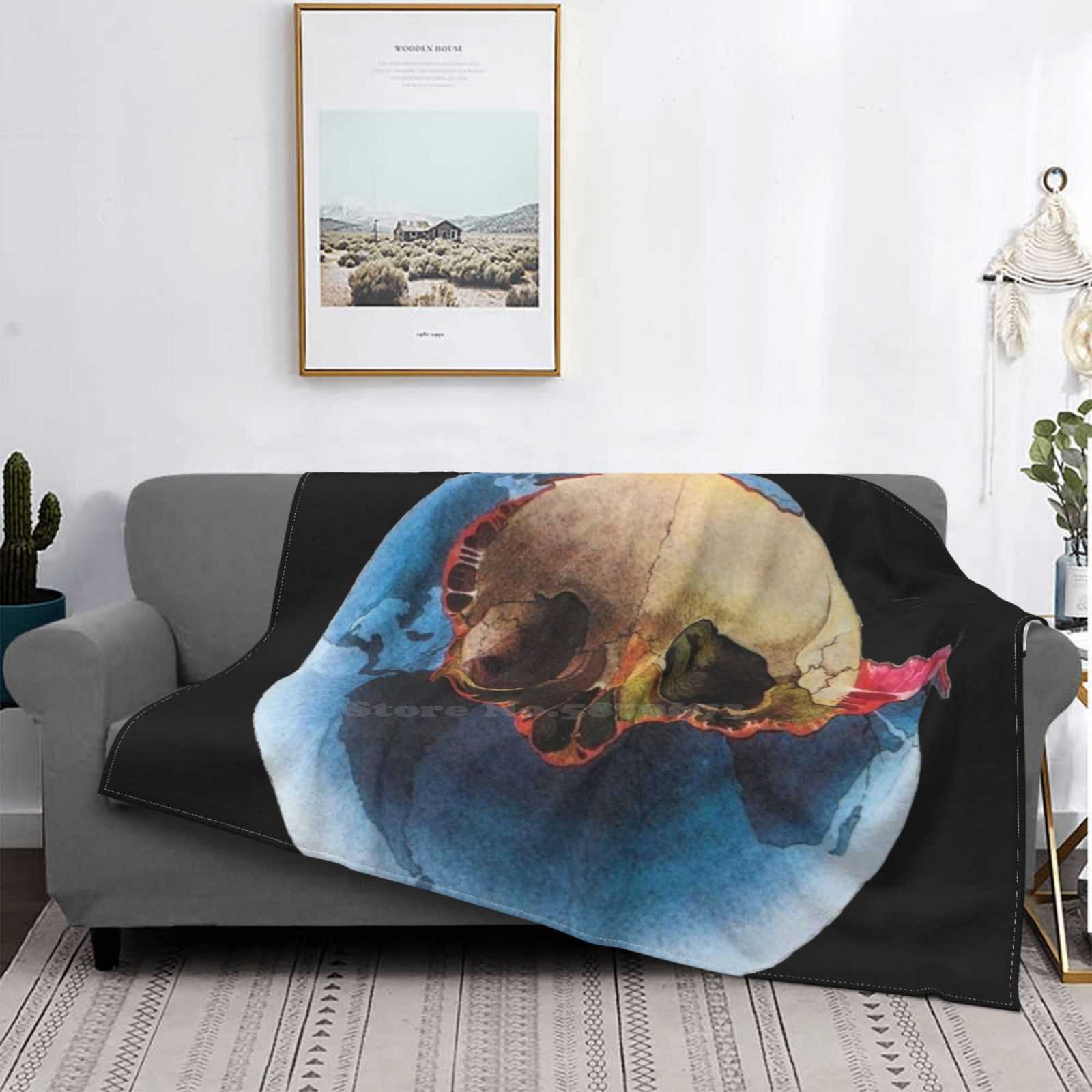 Jean Michel Jarre - Oxygene Electronic Vintage Vinyl Underground 80S Music Best Room Household Flannel Blanket Jean Size: 75*100cm, Weight: 230 GSM