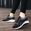Women Sneakers Breathable Casual Running Sports Shoes Lace Up Ladies Increase Height 5cm Lightweight Female Tennis Shoes