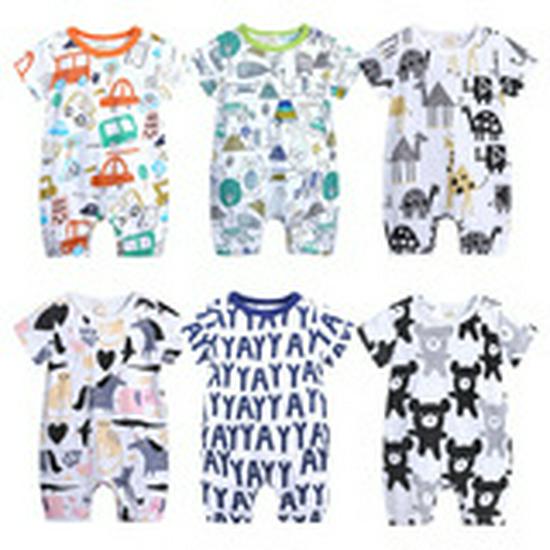 2026 Cotton Summer Bodysuit: Short Sleeve Romper for Newborns & Toddlers