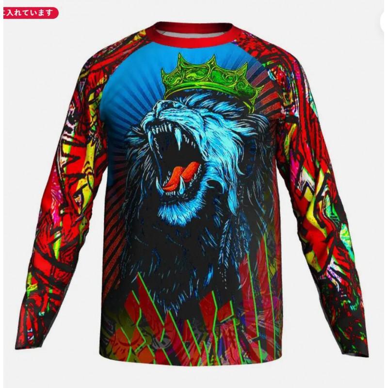 

Sports Long-sleeved T-shirt Men s Round Collar Raglans Quick-drying Clothes Advanced Digital Printed Pattern Sportswear 4XL