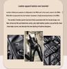 Spicy Gothic Leather Motorcycle Corset Bustier with Tummy Control