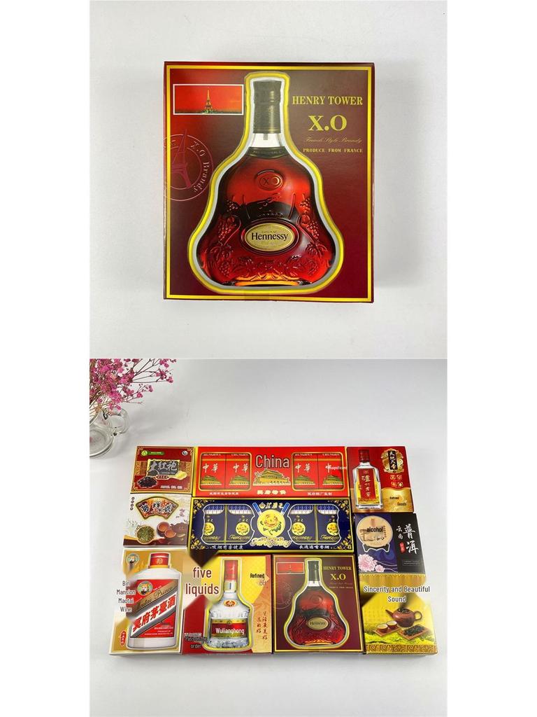 Full Set of Ancestral Tribute Supplies: Paper Crafts, Figures, Cigarettes, Alcohol, Tea for Qingming and Memorials