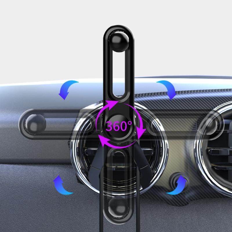 Adjustable Air Outlet Rotating Hook Air Vent Clip for Bracket Phone Stand Car Mount 17mm Joint Ball Head Grip Holder