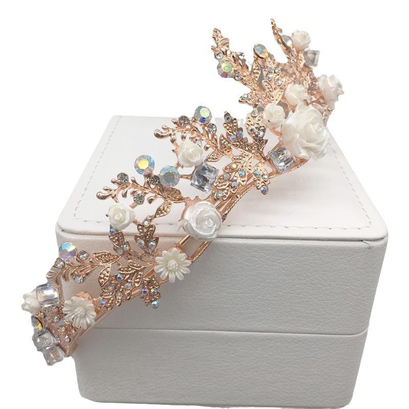 Girls Princess Crown Girls Crystal Headband Kids Birthday Hair Accessories Kids Crown Headgear