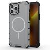 For iPhone 13 Pro Magnetic Case Corrugated Texture Heat Dissipation Shockproof TPU+PC Phone Back Cover