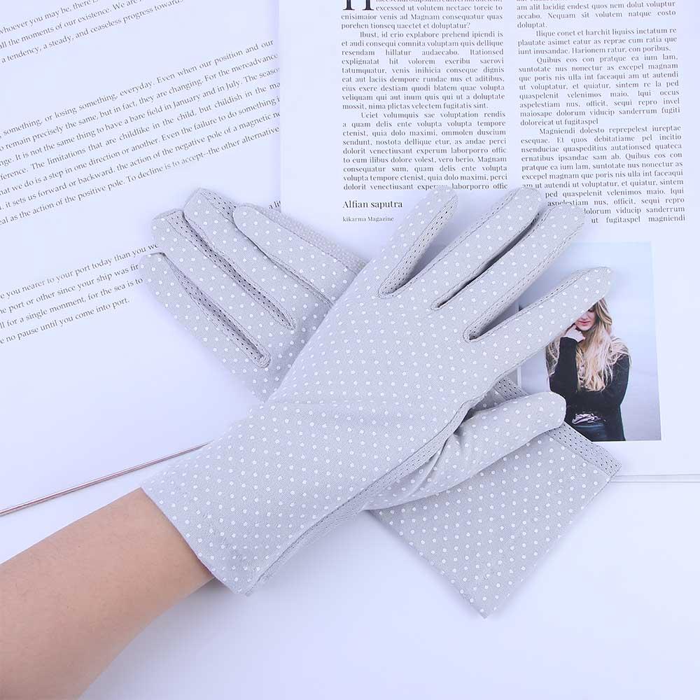 Women Driving Sunscreen Dot Short Gloves Sun Protection  Gloves