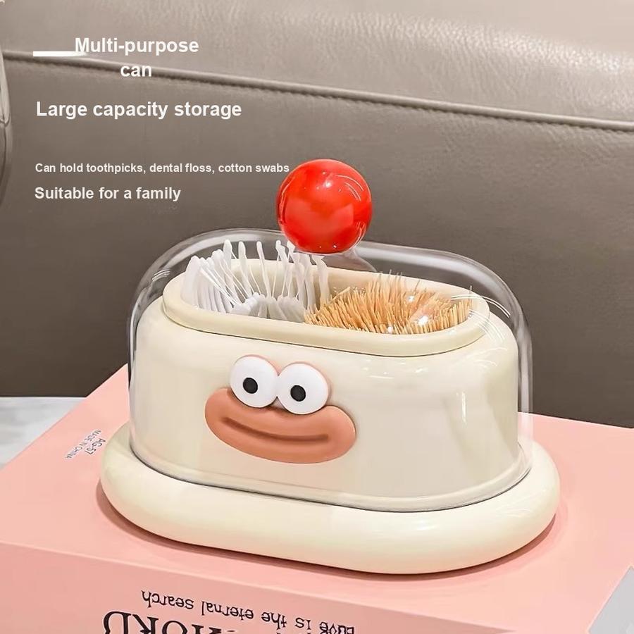 Neuer Dopamin Kreativer Zahnstocherhalter, Wohnzimmer Schreibtisch Kreativer Personalisierter Zahnseide Dose Wattestäbchen Aufbewahrungsbehälter