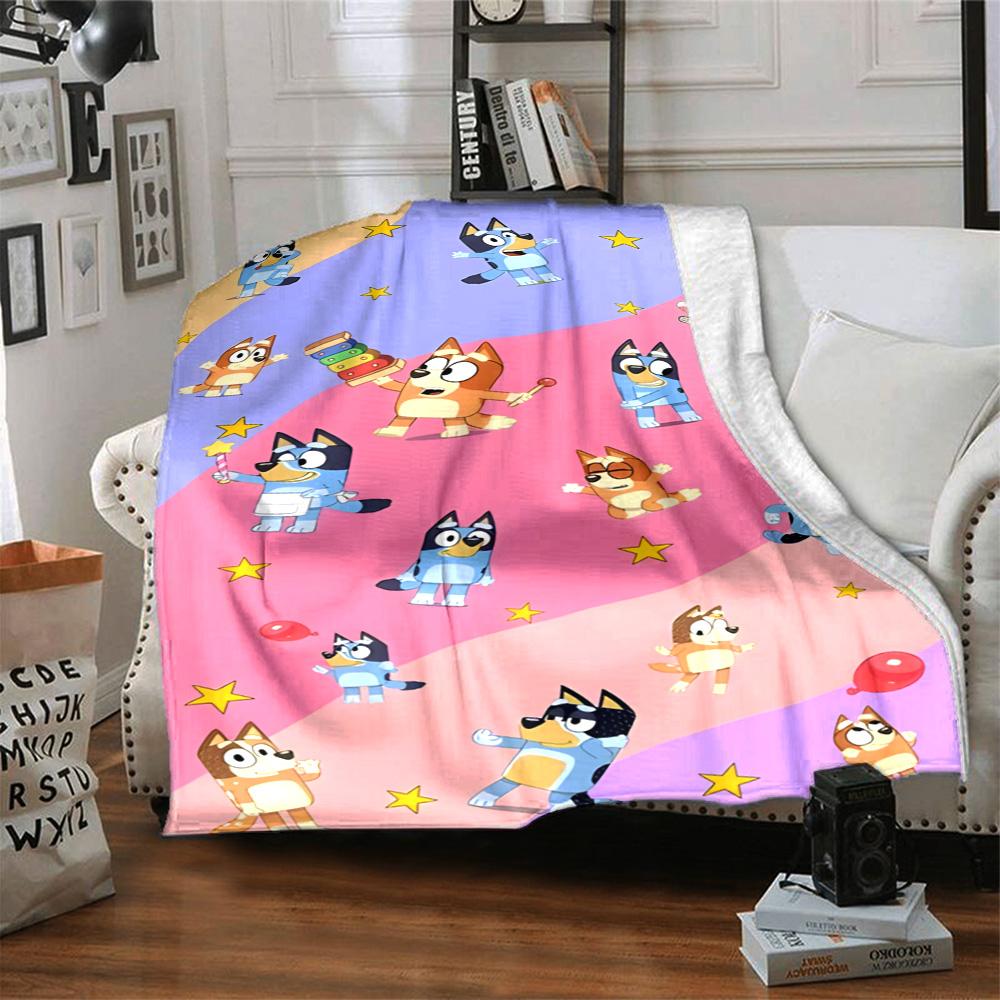 Bluey Blanket Soft Warm Cozy Perfect for Bed Picnics Chair for All Occasions Modern Style Ideal Gift for Friends Family Couples Picnic