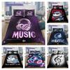 Music Headphones Print Duvet Cover Set With Pillowcase No Comforter Bedding Set Bedroom Decor Gift