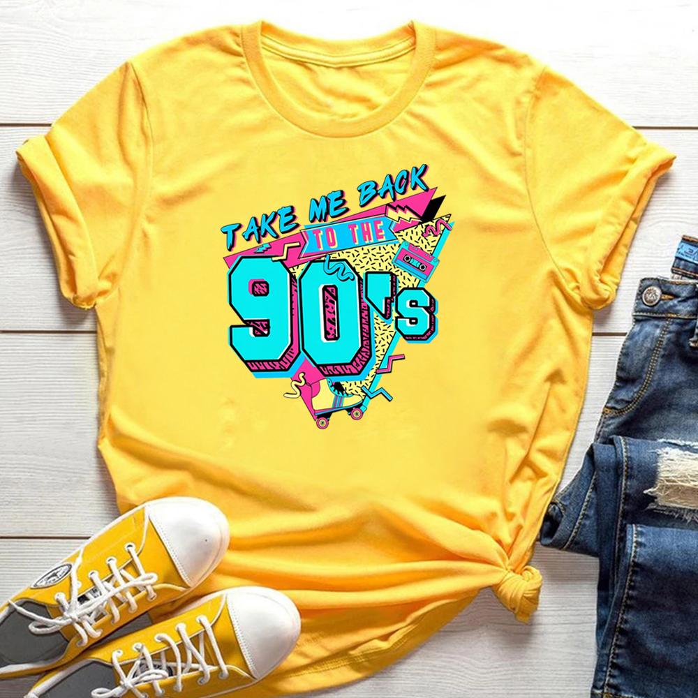 Take Me Back To The 90s Shirt Retro Old Funny Day Shirts 1990 Y2k Aesthetic Clothes Old But Gold Days Tees Women Kawaii Tops