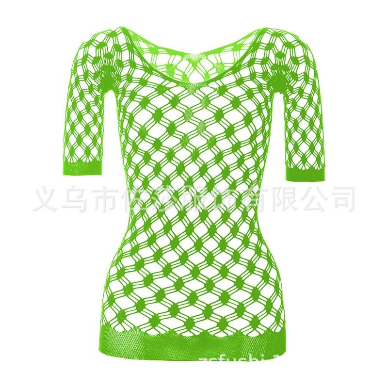 Sexy Lingerie Women's Transparent Hollow Stockings Tights Net Suit One-piece Open-gear Suspender Uniform