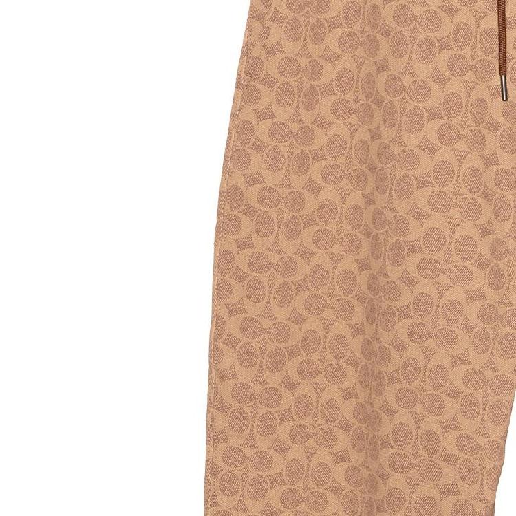 Coach SS23 Patterned Knit Casual Sweatpants Women bottoms Khaki CG771-RYU