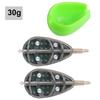 Carp Fishing Feeder Rig Set With Bait Cage Lead Weight Hook Assembly Lake Casting