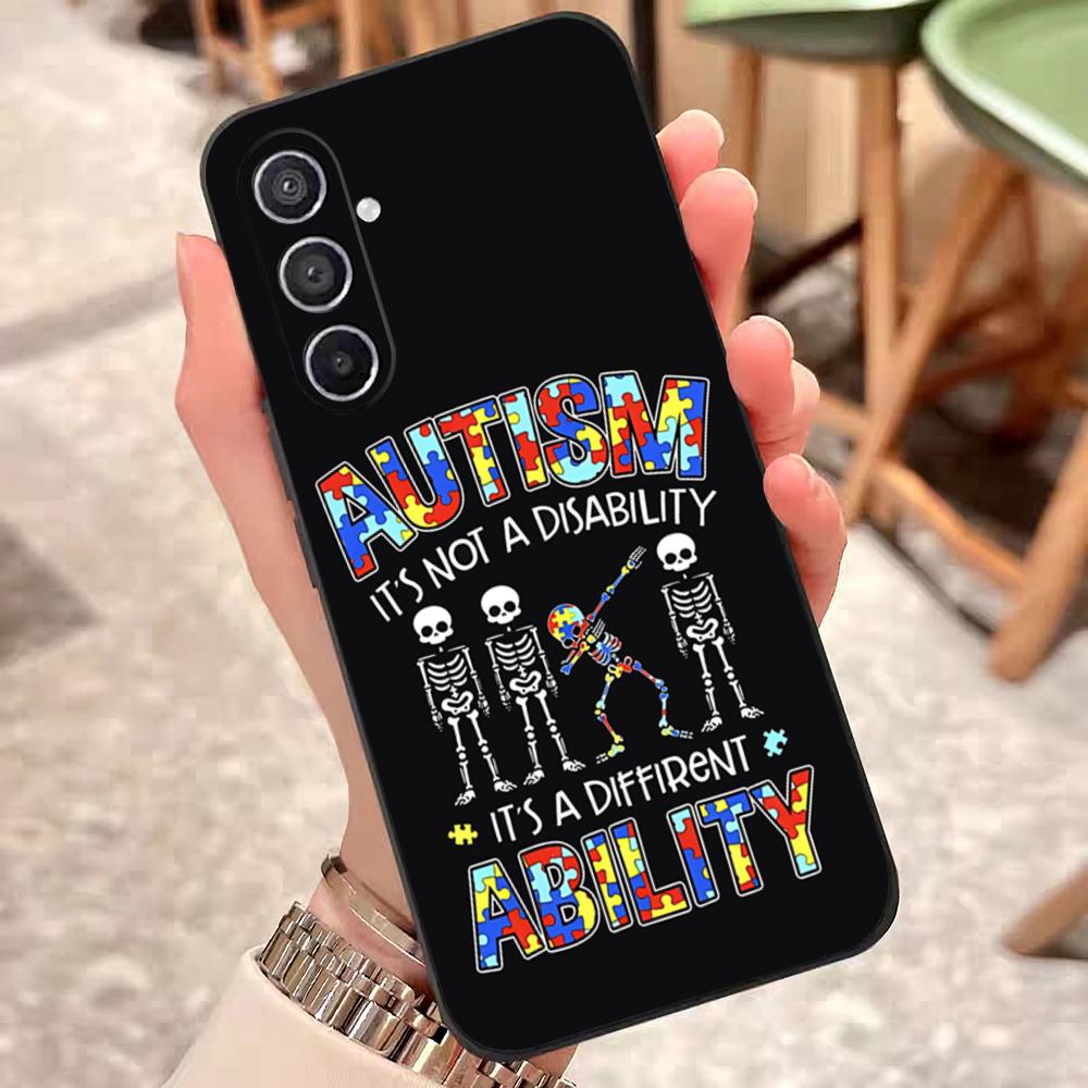 Autism Support Puzzle Phone Case For Samsung S26 S25 Edge S24 S23 S22 S21 S20 Ultra Plus Fe Galaxy Silicon Cover