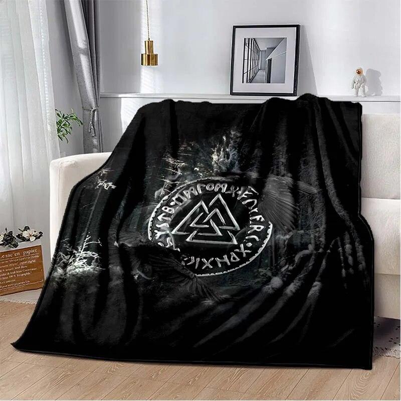 Die Vikings Fashion Blanket-Lightweight Flannel Throw for Sofa and Bed ,Digital Printed Blanket with Soft & Worm Flannel Fabric