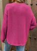 2026 Waffle Knit Round Neck Pocket Casual Loose T-shirt - TikTok Trendy