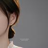925 Sterling Silver Korean Fashion Inlaid Shiny Zircon Earrings for Women Exquisite Temperament Party Jewelry Accessories