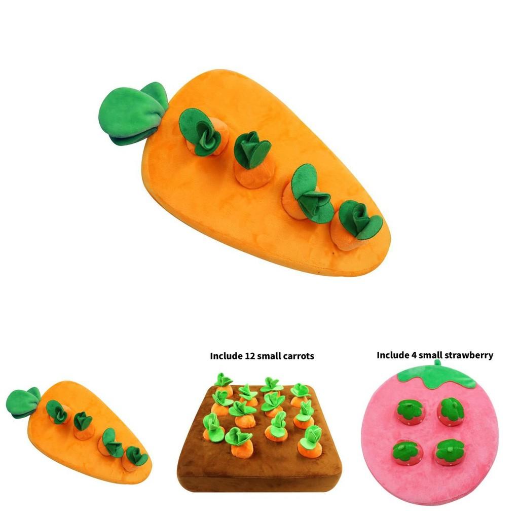 Soft Carrot Plush Toy For Early Education And Pet Chewing Play