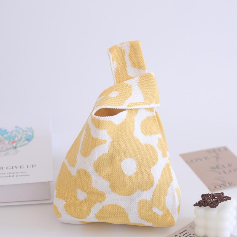 Sommer Damen Niedliche Mini-Tasche Vielseitige Mode Handytasche Cartoon Gestrickte Handtasche Umhängetasche Umhängetasche
