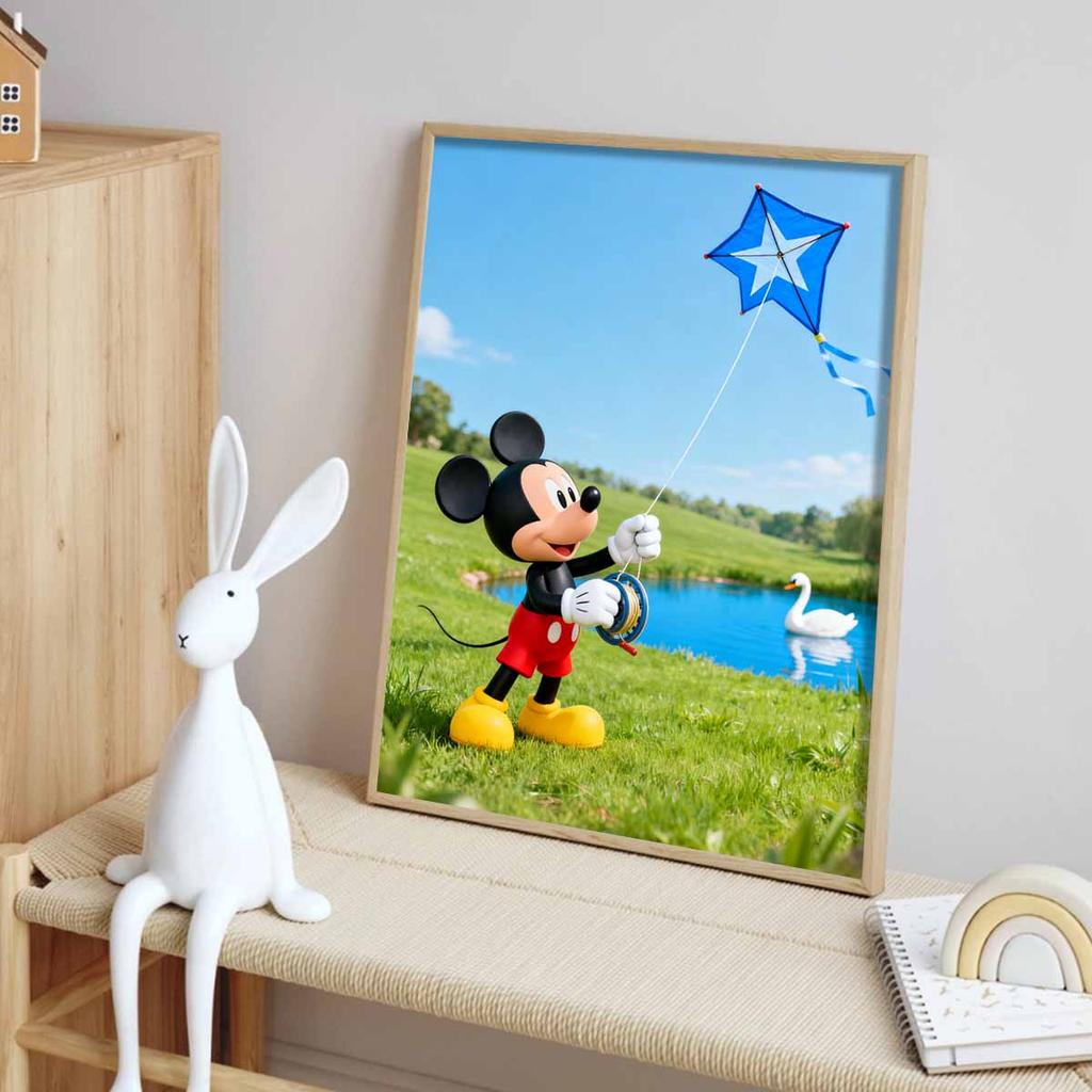 Disney Mickey Mouse kite flying 5D handmade diy diamond painting, home wall decoration