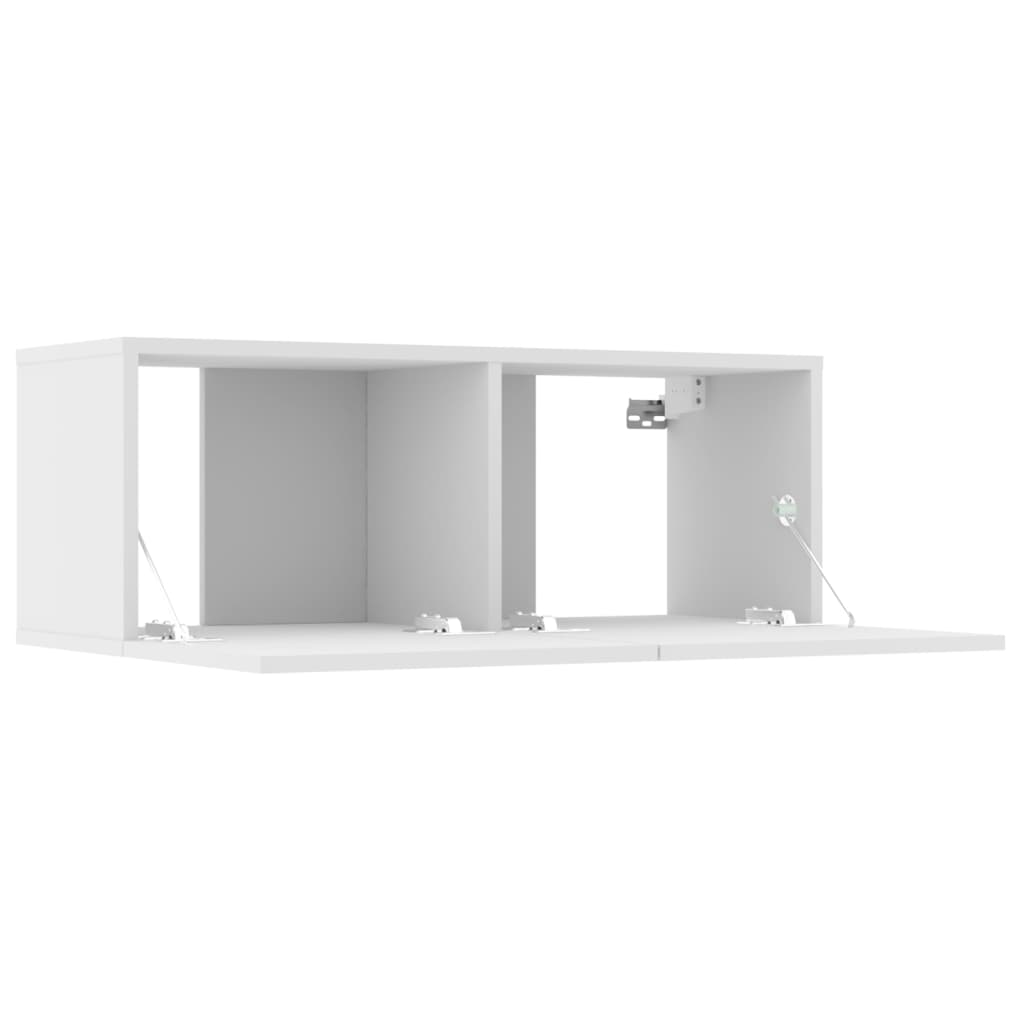 6 Piece TV Cabinet Set White Particleboard