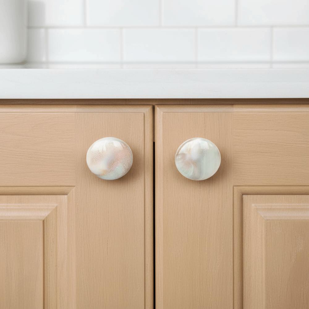 Round Shell Drawer Knob Natural Rough Stone Wardrobe Pulls Natural Cabinet Handle Kitchen Cabinet