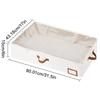 Foldable Under Bed Storage Box for Clothing and Bedding Clothes Organizer with Front and Side Handle and Label Holder