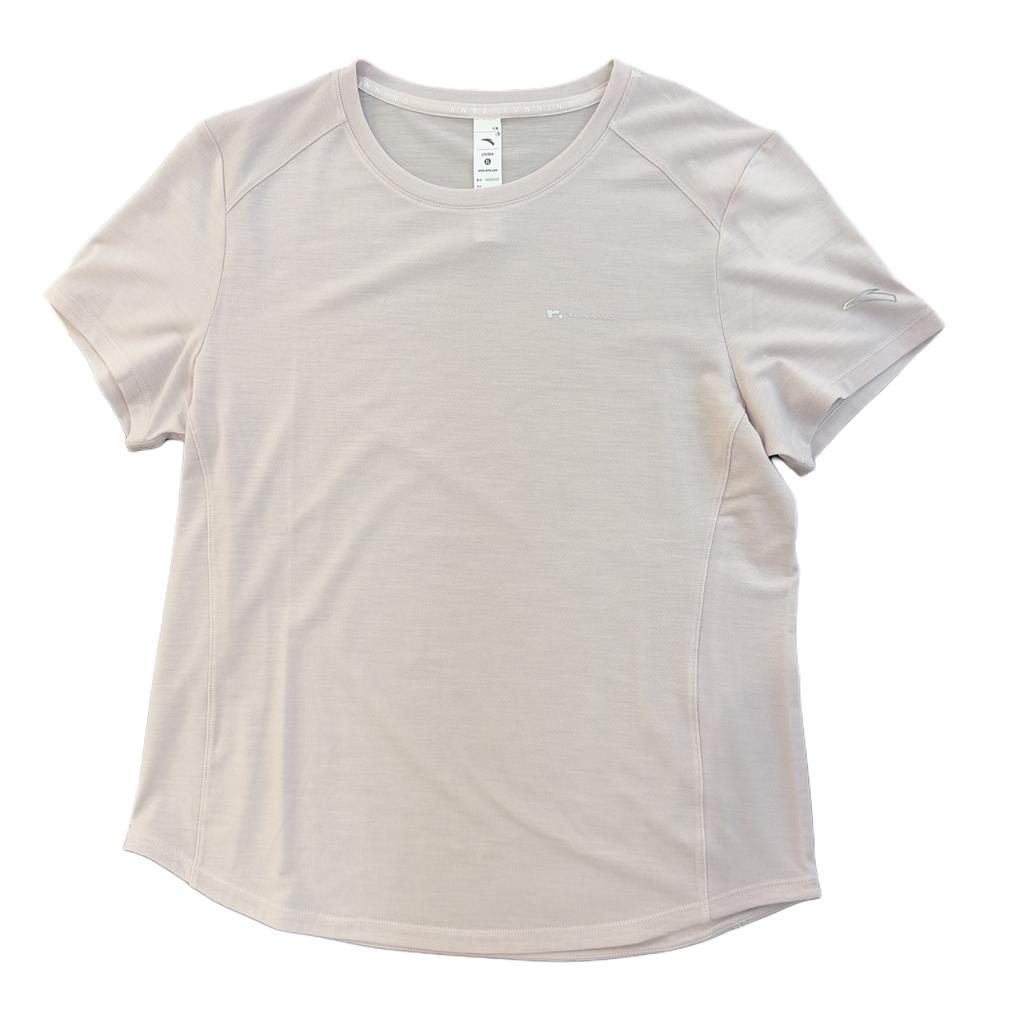Anta Lightweight Breathable Sports Shoulder Sleeve T-Shirt Women tops 162625115-1