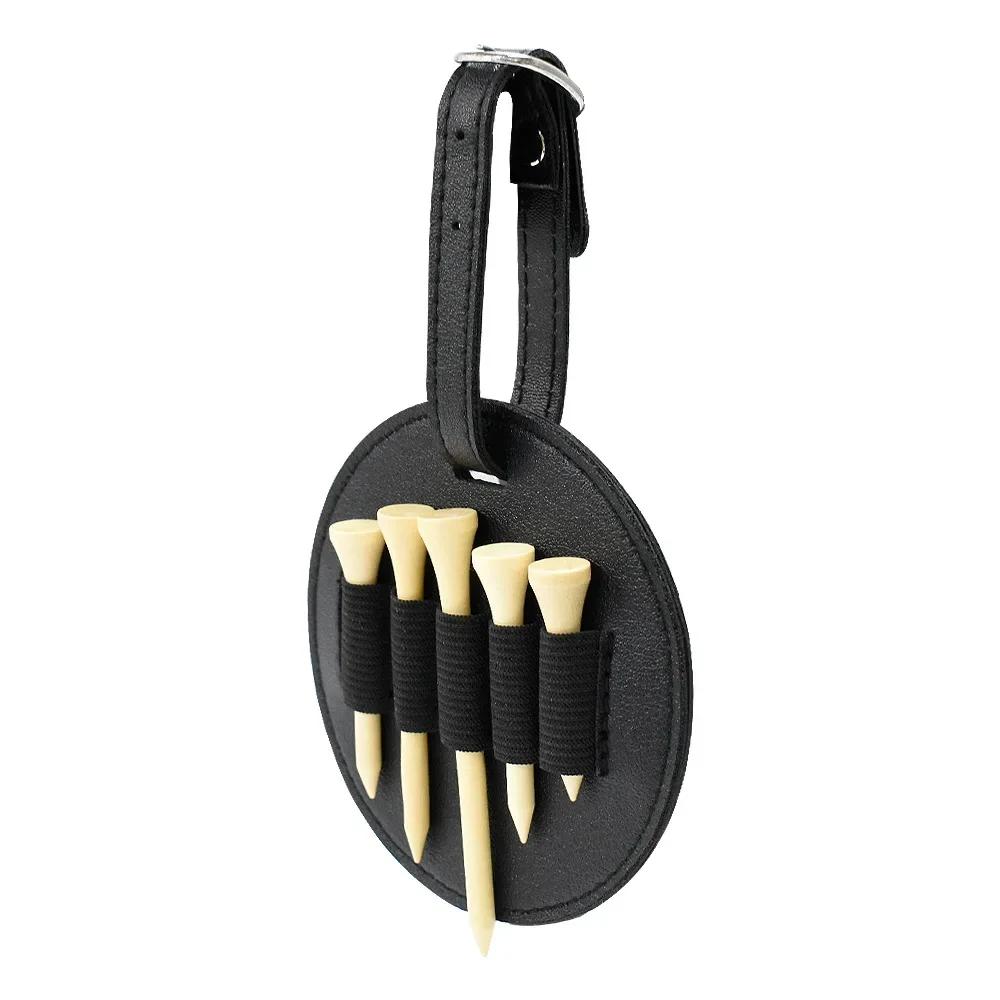 1 STuks Leer Dubbelzijdig Golf Tees Draagbare Opbergtas Meerdere Holsters voor Golf Green Fork Houders en Taille-hangende Tees
