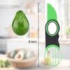 3 In 1 Avocado Slicer Tool with Stainless Steel Pitter, ABS Non-Slip Grip Cutter for Splitting, Pitting and Slicing