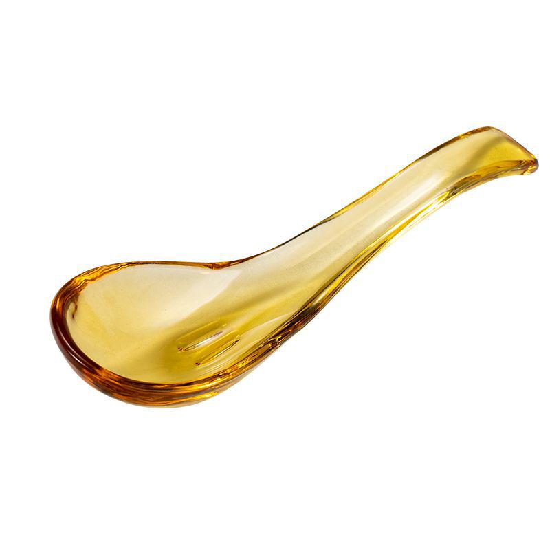 Heat-Resistant Household Spoon: Lead-Free Borosilicate Glass for Soup, Coffee, Ice Cream, & Rice