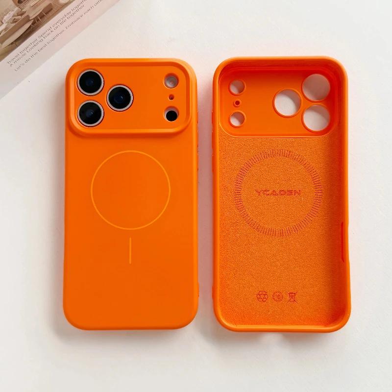 Original Liquid Soft Silicone For Magsafe Wireless Charge Magnetic Case For iPhone 16 Plus 15 14 13 12 Pro Max 11 Cover