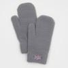 RECLOW FLUFFY LOGO MITTEN GLOVE CHARCOAL