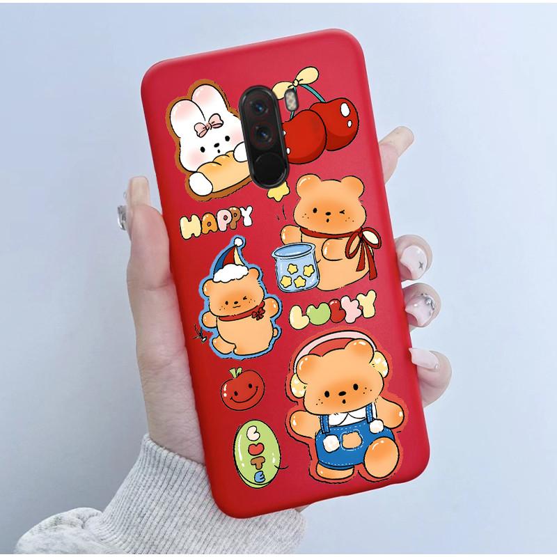 For Pocophone F1 Case Cute Cartoon Panda TPU Soft Silicone Phone Case For Xiaomi Pocophone F1 Back Cover PocoF1 Poco F 1 Fundas