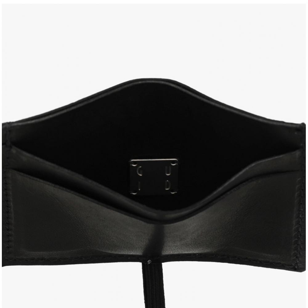 Guidi Känguru-Leder Riemen Geldbörse Wt07 Blkt