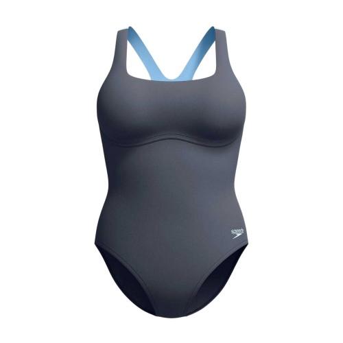 Speedo Womens/Ladies Square Neck Regular One Piece Swimsuit