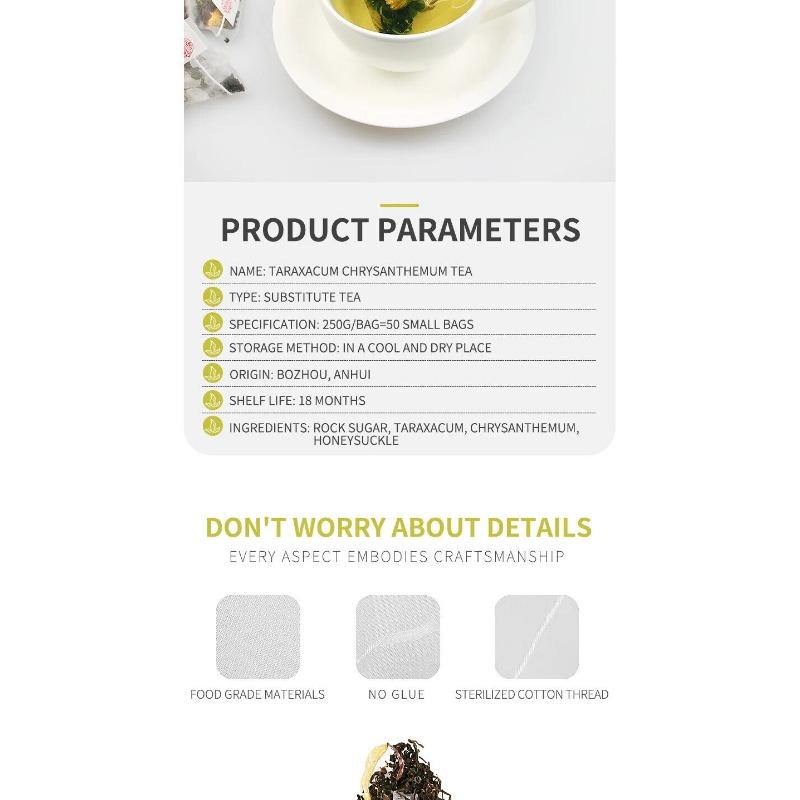 Травяной чай Taraxacum Chrysanthem Tea 250г — фото 9