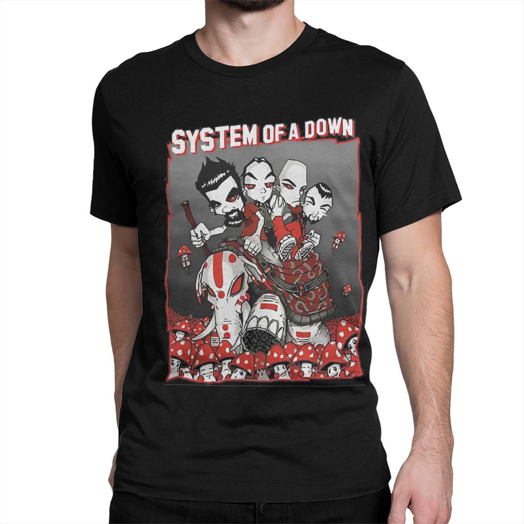 Toxicity Album System of a Downs Band Men Women T Shirts Tee Shirt Short Sleeve Crew Neck T-Shirt Pure Cotton Summer Clothes