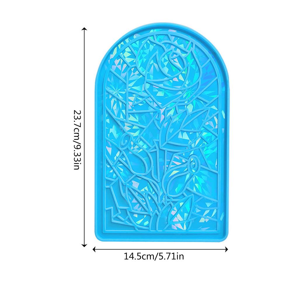 Holographische Rosenblumen-Ornamentform DIY Kristall-Epoxidharzformen Beton Gips Dekorative Malerei Gießwerkzeug