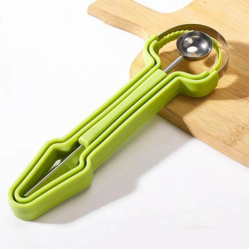 3in1 Fruit Ball Digger Watermelon Slicer Cutter Scoop Fruit Carving Knife Cutter Fruit Platter Fruit Dish Pulp Separator