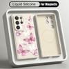 Butterfly Print Liquid Silicone Case For Samsung S26 Ultra S25 S24 Plus S23 S22 Ultra Magnetic For Magsafe Soft Cover
